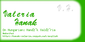 valeria hanak business card